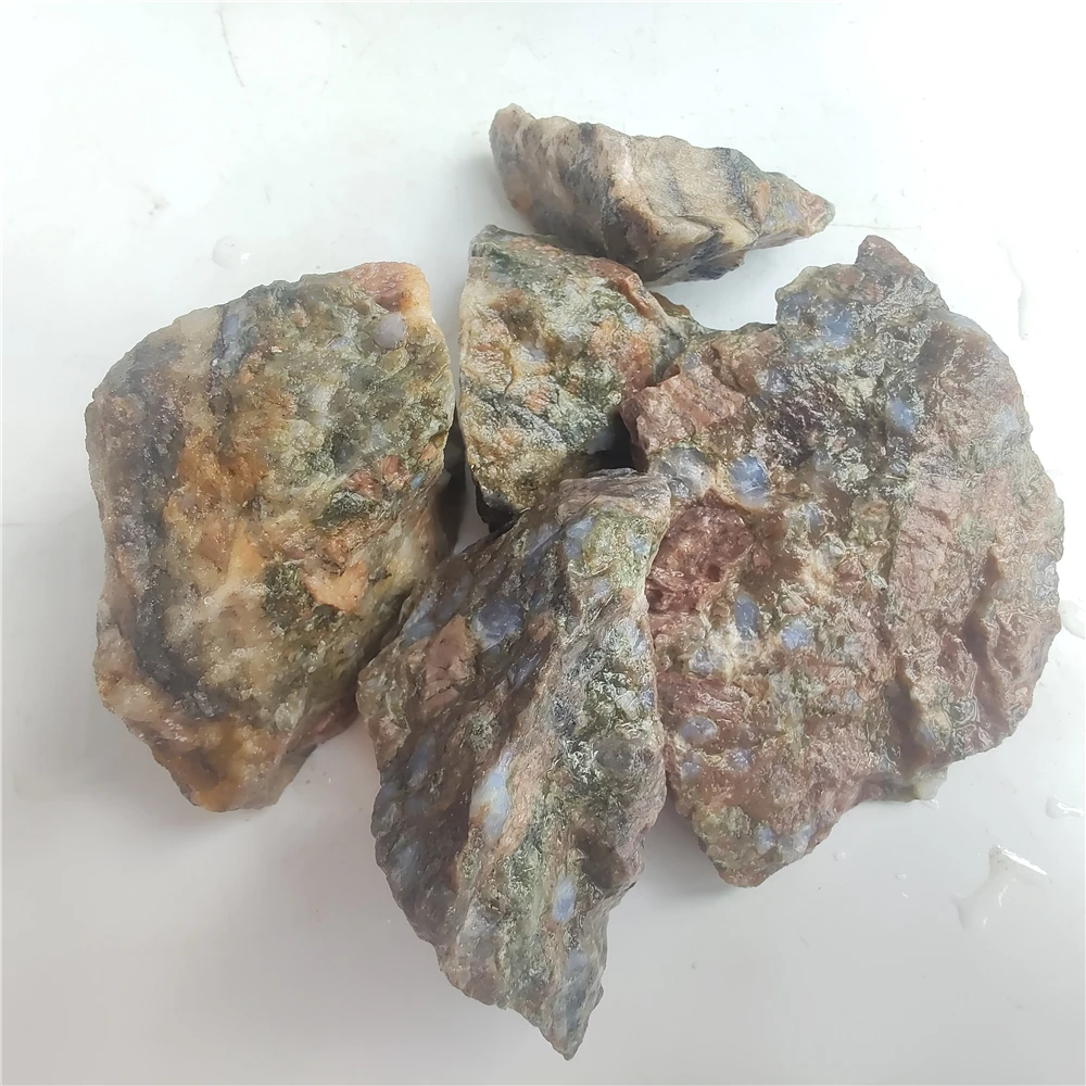 Şeklinde Reikihealing Ev dekor Cilasız Düzensiz Kaba Mineral Örnek Rockstone doğal Glaucophane 