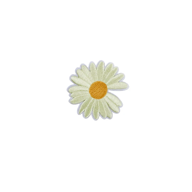 1 Adet Ayçiçeği Papatya Küçük çiçekler Nakış Yamalar Şerit Giyim Çıkartmalar Giyim Rozeti Aplike DIY Demir-On Dikiş Yama