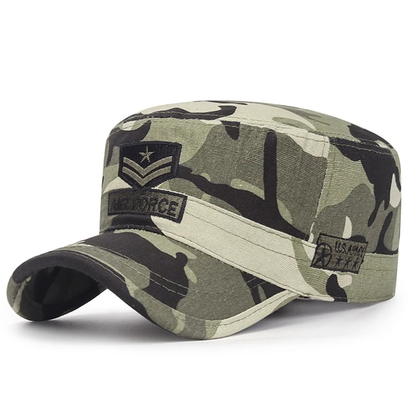 2022 Amerika Birleşik Devletleri Marines Kolordu Kap Şapka Askeri Şapkalar Kamuflaj düz kasket Erkekler Pamuk Şapka ABD Donanma İşlemeli Camo Şapka