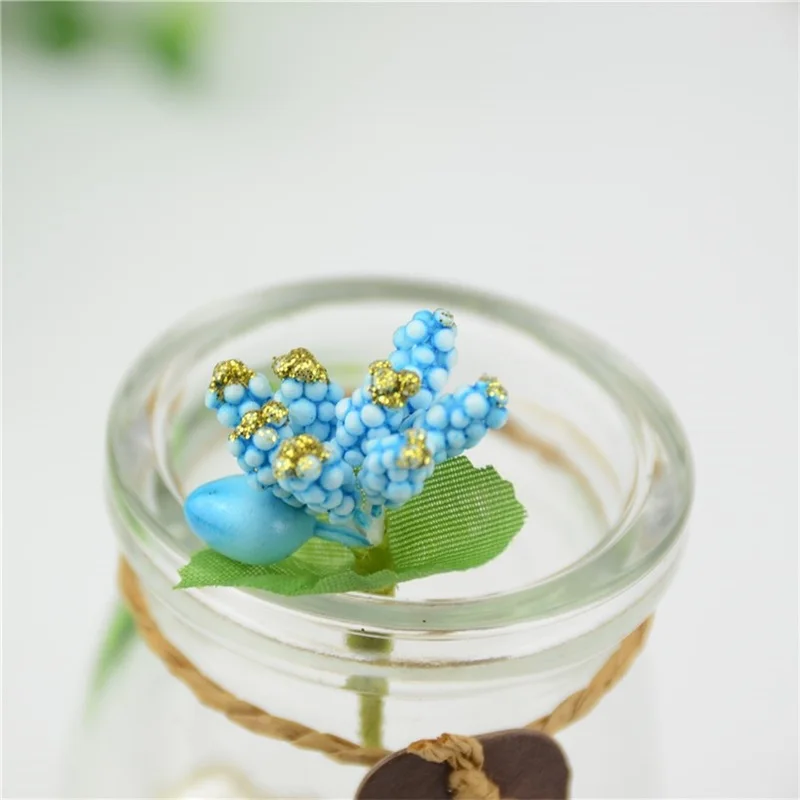 Nanaıro 144 adet Mini Dut Yapay Çiçek Ercik Ev Partisi Düğün Kutusu Dekorasyon DIY Çelenk Zanaat Malzemeleri