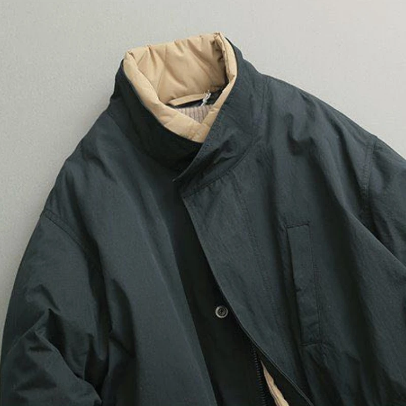 Yeni Kış Japon Retro Uzun Ceket Ordu Yeşil Ceket Artı Boyutu Ceket Erkekler Uzun Parka Ceket Sonbahar Kirpi Palto Ceket Erkekler