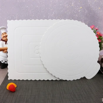 5 adet 8 inç Beyaz Kek Panoları Bisküvi Dekorasyon Alt Tatlı Kek teşhir tepsisi Kek Sert Kağıt Pedi Düğün Doğum Günü Pastası Dekor
