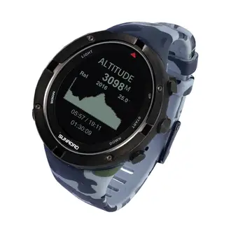 Sunroad Akıllı GPS Askeri Ordu spor saat Kalp Hızı Altimetre Dijital Kol Saati Su Geçirmez Usb Şarj Açık Yüzmek Çalışma
