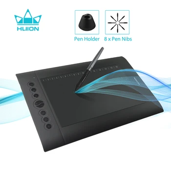HUION H610 PRO V2 Grafik Tablet Profesyonel Çizim Dijital Tablet Pilsiz Stylus Kalem Tablet Tilt Desteği 8192 Seviyeleri