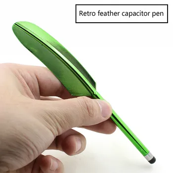 Evrensel Tablet dokunmatik ekran kalemi Styluses kapasitif kalem Moda Tüy Şekli Plastik Boyama Cep Telefonu Kapasite Kalem