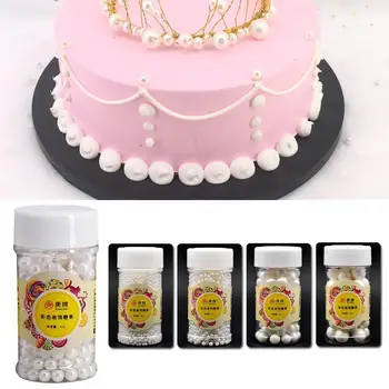 Yenilebilir İnci Kek Dekorasyon Pişirme Fondan Bakeware Sıcak DIY 85 g / kutu Çikolata boncuk Topu Satış Şeker Şeker beyaz Araçları Cand M8W6