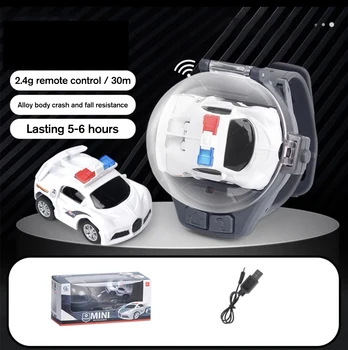 Mini RC Uzaktan Kumanda Araba İzle Oyuncaklar Elektrikli Bilek USB Şarj Edilebilir yarış arabaları İzle Çocuklar İçin Karikatür Erkek Kız Hediye