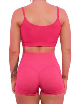SALSPOR Dikişsiz yoga kıyafeti Seksi Popo Kaldırma fitness şortu Güzel Geri spor sutyeni Elastik Egzersiz Tayt Kadın Spor Giyim