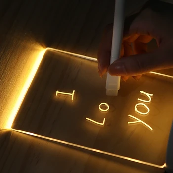 Not Kurulu Yaratıcı Led Gece İşığı Lambası USB Mesaj Panosu Tatil ışık Kalem Hediye Çocuk Kız Arkadaşı İçin yılbaşı dekoru