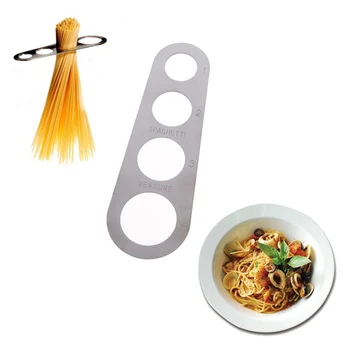 Paslanmaz Çelik erişte ölçme aracı Spagetti Ölçer Cetvel 4 Delik Batı Restoran Mutfak Aletleri Erişte Spagetti Cetvel