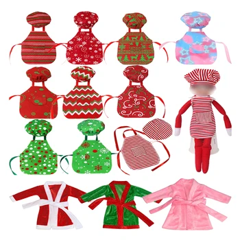 Noel Elf Bebek Pijama Mutfak Önlüğü Elbise Bebek Oyuncak kawaii Aksesuarları Noel Doğum Günü Festivali Hediye Çocuklar İçin