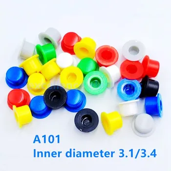140 adet / grup Karışık Renkli A101 plastik anahtar Düğme Kapakları basmalı anahtar Kapaklar 4.5 * 7.4 mm Şapka Şekli 6 * 6 İnceliğini Anahtarı ID 3.1 / 3.4 mm