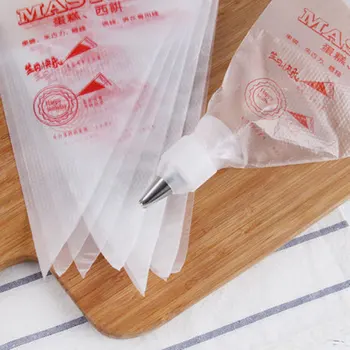 UPORS 100 adet/takım Gıda Sınıfı sıkma torbası Tek Kullanımlık Fondan Kek Krem Rus sıkma torbası Plastik pasta torbası Kek Dekorasyon Araçları