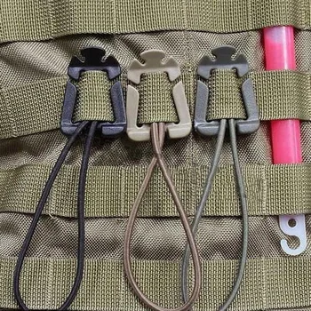 5 Adet Molle Sırt Çantası Toka Karabina Klipleri EDC Aracı Elastik Halat Dokuma Toka Açık Kamp askı kancası Survival Dişli Araçları