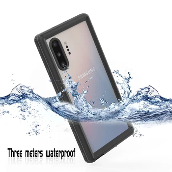 Su altında IP68 Gerçek Su Geçirmez Kılıf Samsung S21 S20 Ultra Not 20 10 + S20 S10 S9 Artı Şeffaf Su Geçirmez C Telefon Kapakları