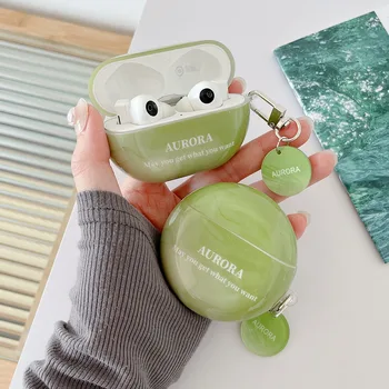 Toz yeşil çay Mektup Kulaklık Kapak İçin Huawei Freebuds 4i 4 3 Koruyucu Kulaklık Aksesuarları Durumda Ücretsiz tomurcukları Pro Kolye ile