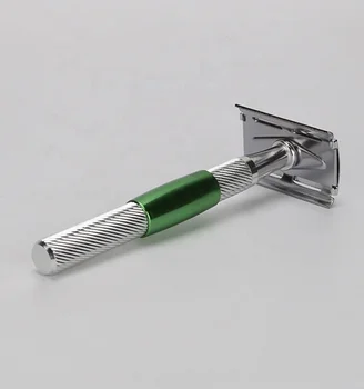 Kaymaz saplı çift kenarlı tıraş bıçağı,paslanmaz çelik tıraş bıçakları tek kullanımlık çift bıçaklı tıraş makinesi with10PCS tıraş bıçağı