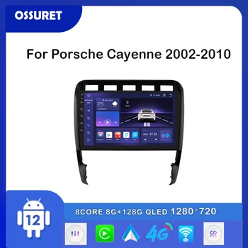 2din Android 12 Araba Radyo GPS Navi Stereo Porsche Cayenne 2002 - 2010 için Multimedya Video oynatıcı 4G WİFİ Carplay 9 