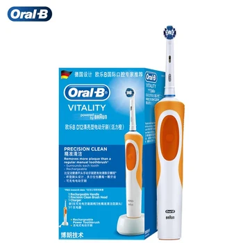 Oral B D12 Canlılık Elektrikli Diş Fırçası Şarj Edilebilir Sonic Diş Fırçası Yumuşak Kıl Endüktif Şarj Kaldırmak Plak Yetişkin için