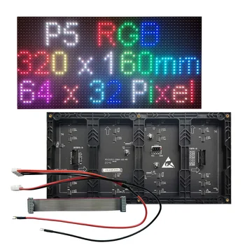 P5 Kapalı Tam Renkli LED Ekran Paneli, P5 LED Ekran Modülü, SMD2121 P5 LED Matris 3'ü 1 arada RGB Paneli.1/16 Tarama,HUB75 Arayüzü.