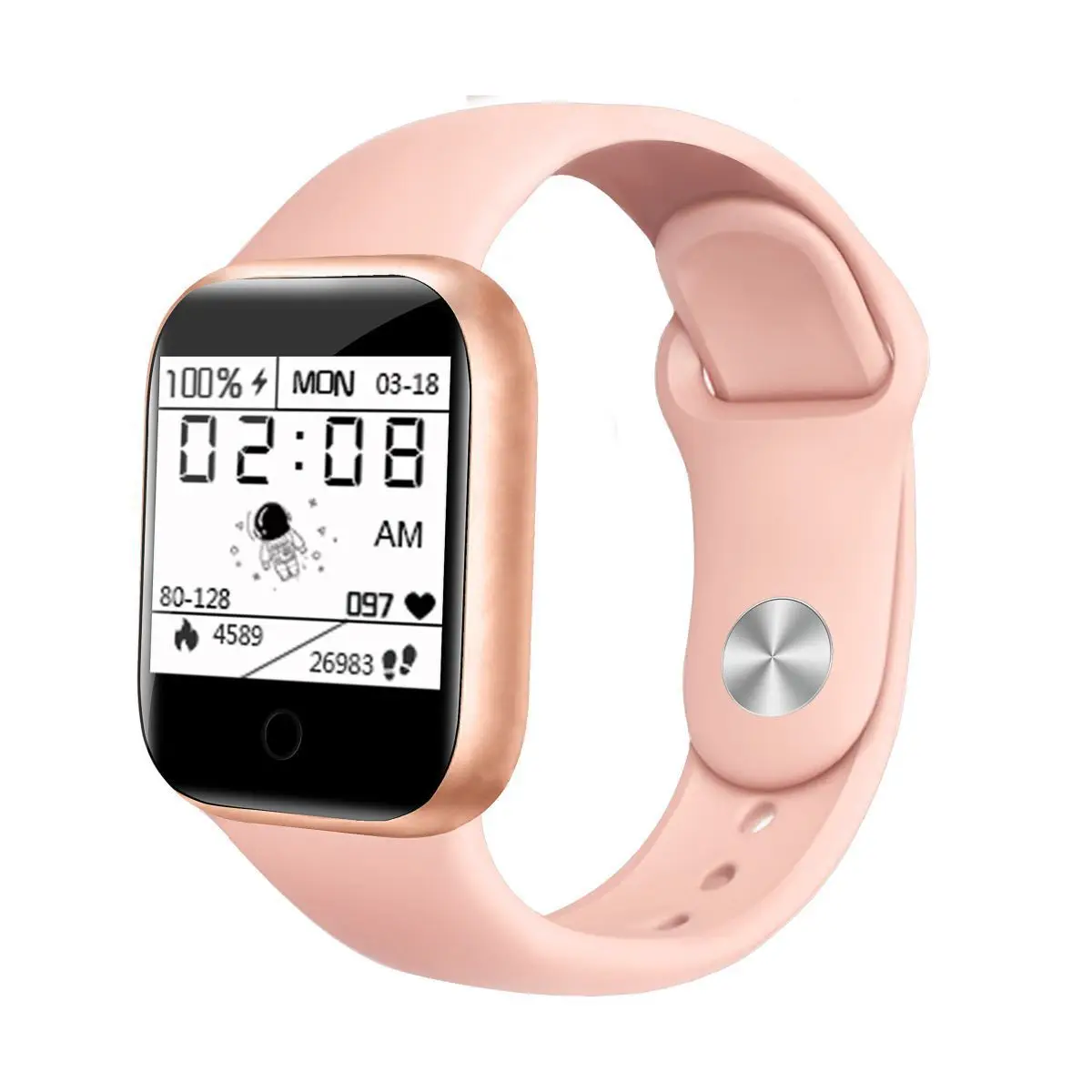 Akıllı saat spor saat Erkekler Kadınlar için Açık LED Ekran Bileklik Kan Basıncı nabız monitörü çalar saat Smartwatch