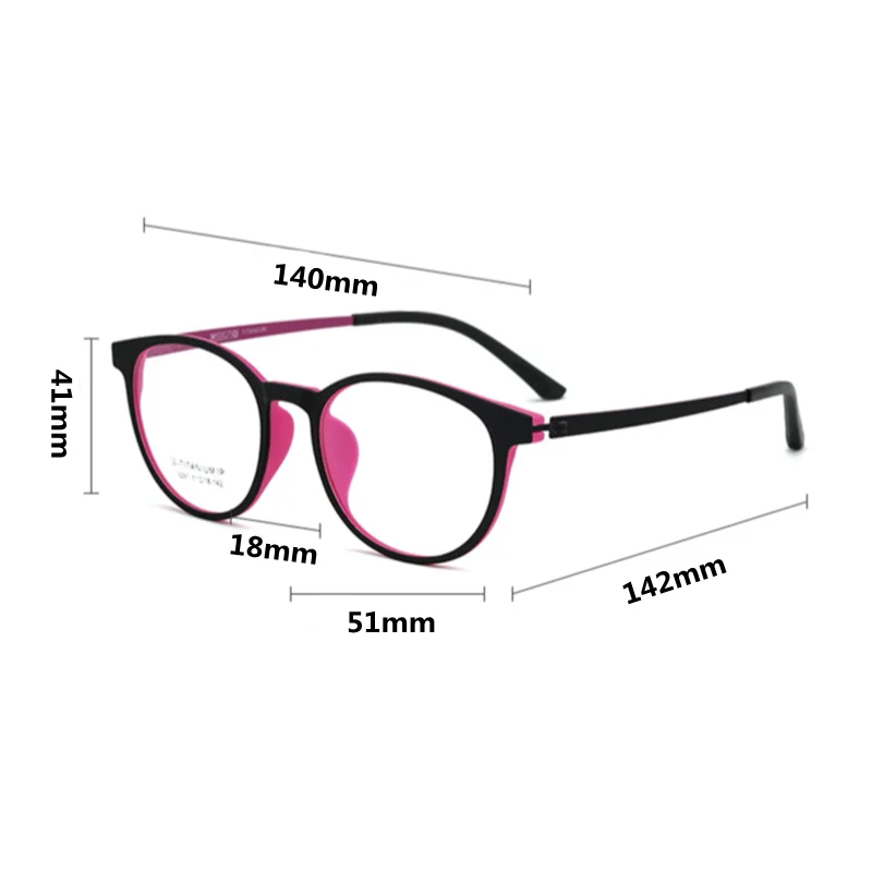 KatKanı Ultra Hafif Rahat TR90 Gözlük Kadın Retro Yuvarlak Saf Titanyum Optik Reçete Gözlük Çerçevesi Erkekler 02-3091